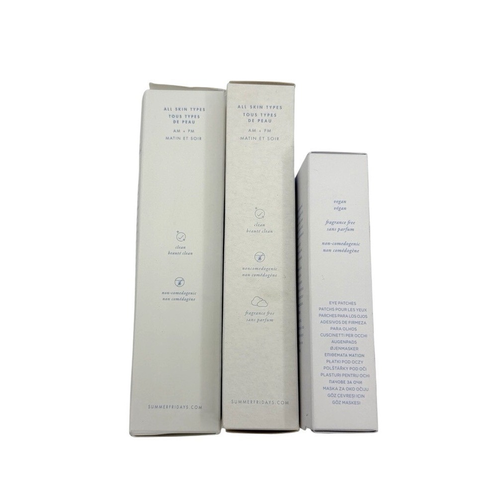Summer Fridays Jet Lag Mask Jumbo & Regular + Eye Patches Set New - Picture 5 of 6
